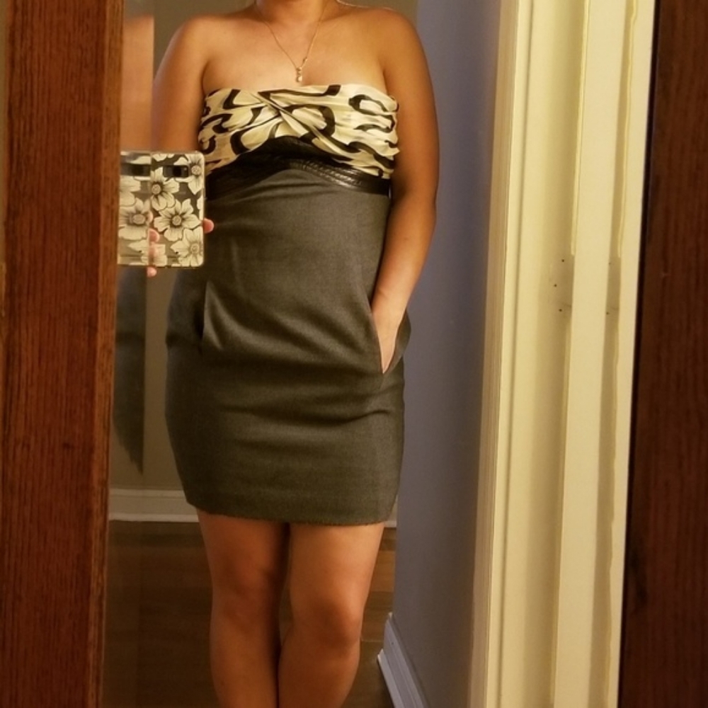 $3500 Emilio Pucci silk, wool, and leather dress
